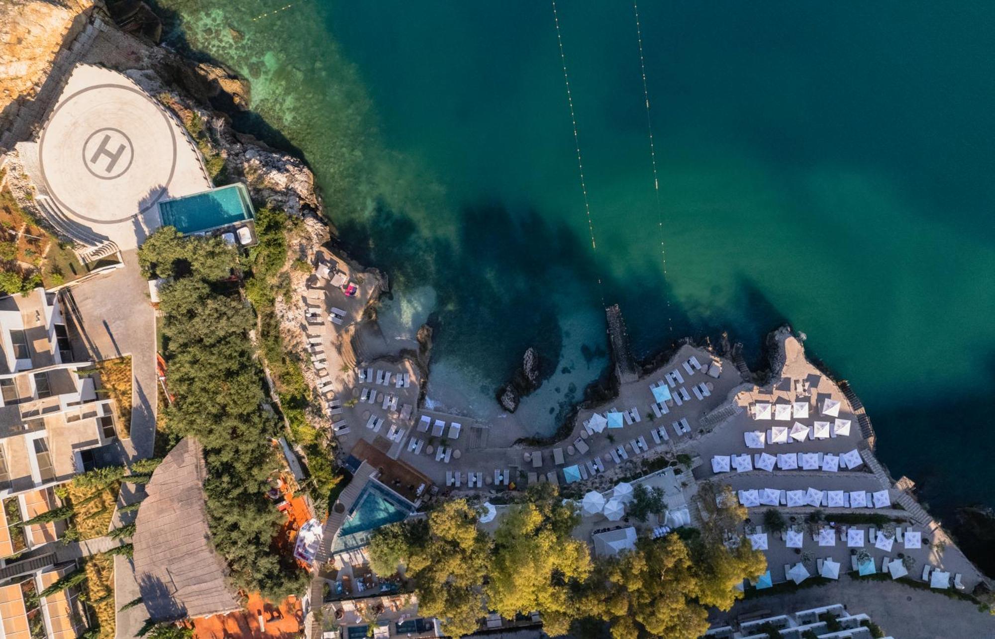 Maritim Marina Bay Resort Spa & Casino Adult Friendly Vlorë Exterior foto Aerial view of the hotel